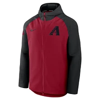 Men's Nike Red/Black Arizona Diamondbacks Authentic Collection Raglan Performance Full-Zip Jacket