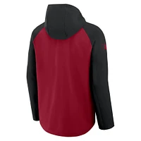 Men's Nike Red/Black Arizona Diamondbacks Authentic Collection Raglan Performance Full-Zip Jacket