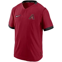 Nike - Rouge/Noir Arizona Diamondbacks Authentic Collection Veste chaude à manches courtes pour homme