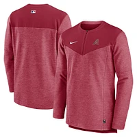 Men's Nike Red Arizona Diamondbacks Authentic Collection Game Time Performance Half-Zip Top