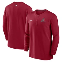 Men's Nike Red Arizona Diamondbacks Authentic Collection Game Time Performance Quarter-Zip Top