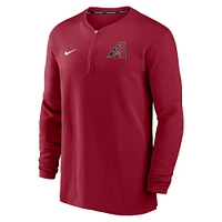 Haut à quart de zip Nike Red Arizona Diamondbacks Authentic Collection Game Time Performance pour homme