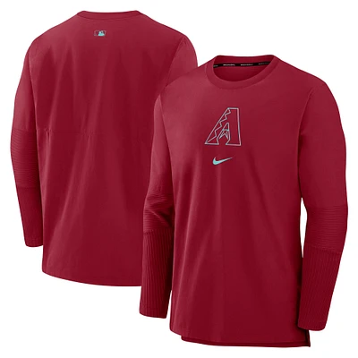 Men's Nike Red Arizona Diamondbacks Authentic Collection Player Performance Pullover Sweatshirt