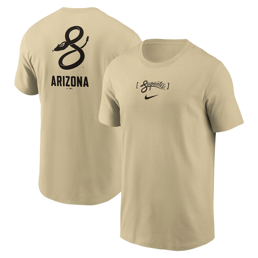 T-shirt Nike City Connect 2-Hit pour homme, couleur sable, Arizona Diamondbacks