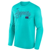 T-shirt Nike à manches longues City Connect Legend Performance Arizona Diamondbacks 2025 pour homme, bleu sarcelle
