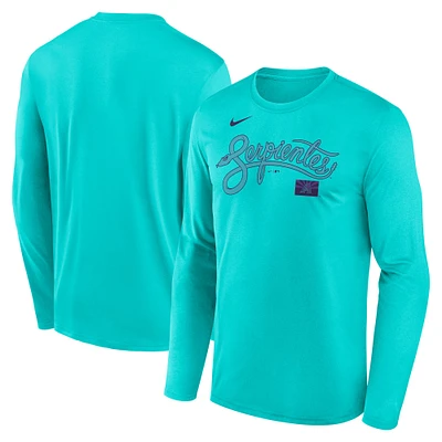 T-shirt Nike à manches longues City Connect Legend Performance Arizona Diamondbacks 2025 pour homme, bleu sarcelle