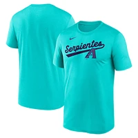 Men's Nike  Teal Arizona Diamondbacks 2025 City Connect Script Legend Performance T-Shirt