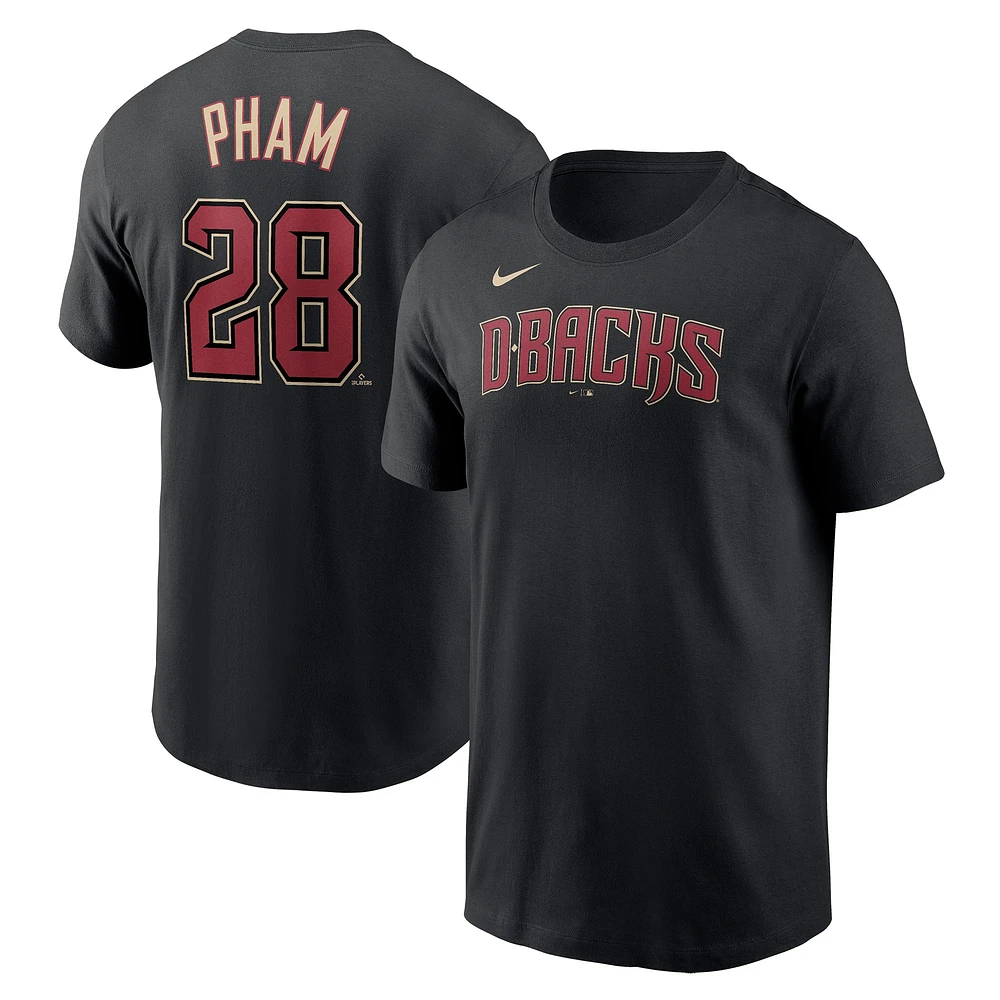 T-shirt avec nom et numéro du joueur des Diamondbacks de l'Arizona Nike Tommy Pham pour homme, noir