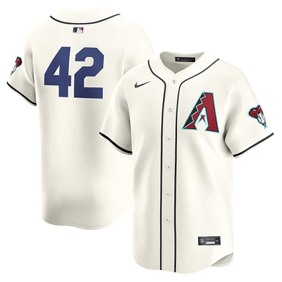 Maillot Nike pour homme blanc Arizona Diamondbacks 2024 Jackie Robinson Day Home Limited