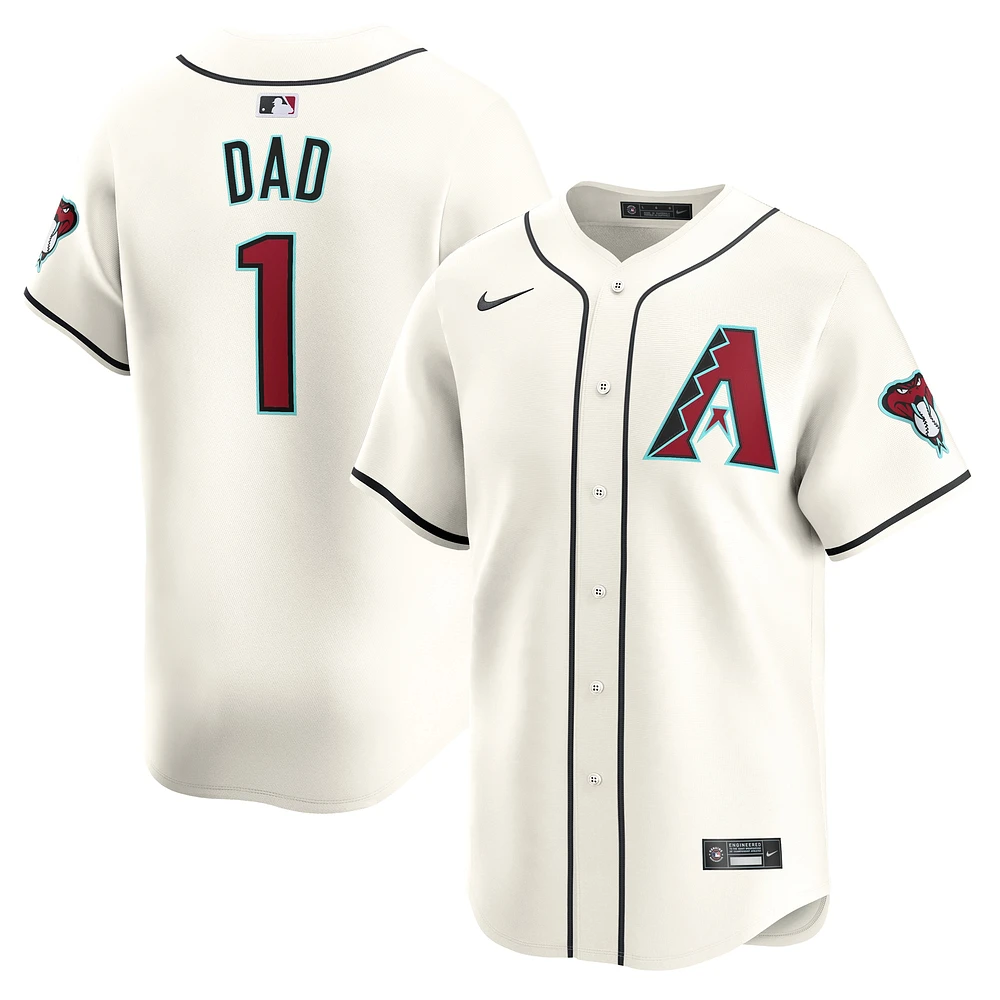 Men's Nike White Arizona Diamondbacks #1 Dad Home Limited Jersey