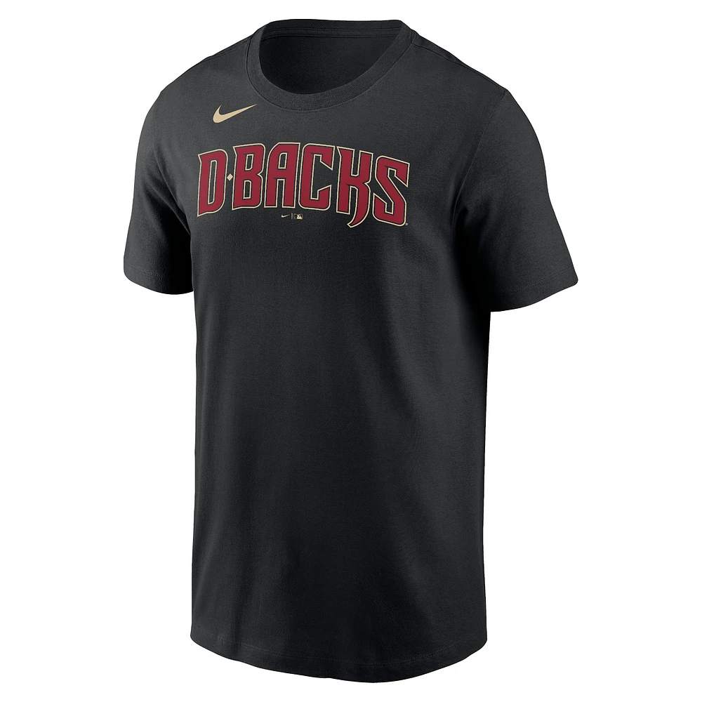 T-shirt Nike Zac Gallen pour homme, noir, Arizona Diamondbacks, nom et numéro du joueur