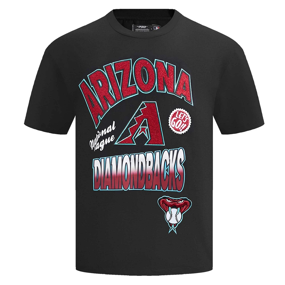 Men's Pro Standard Black Arizona Diamondbacks Turn It Up Dropped Shoulder T-Shirt