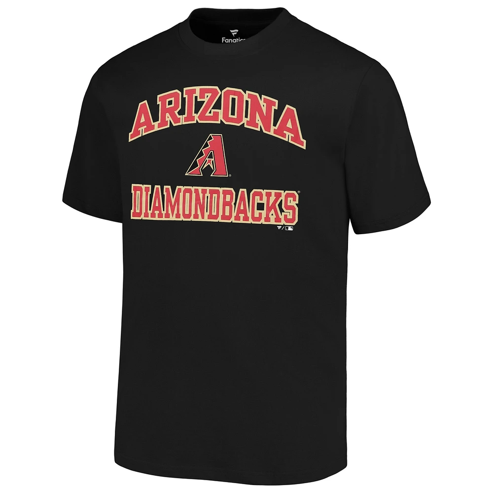 Men's Profile Black Arizona Diamondbacks Big & Tall Heart Soul T-Shirt