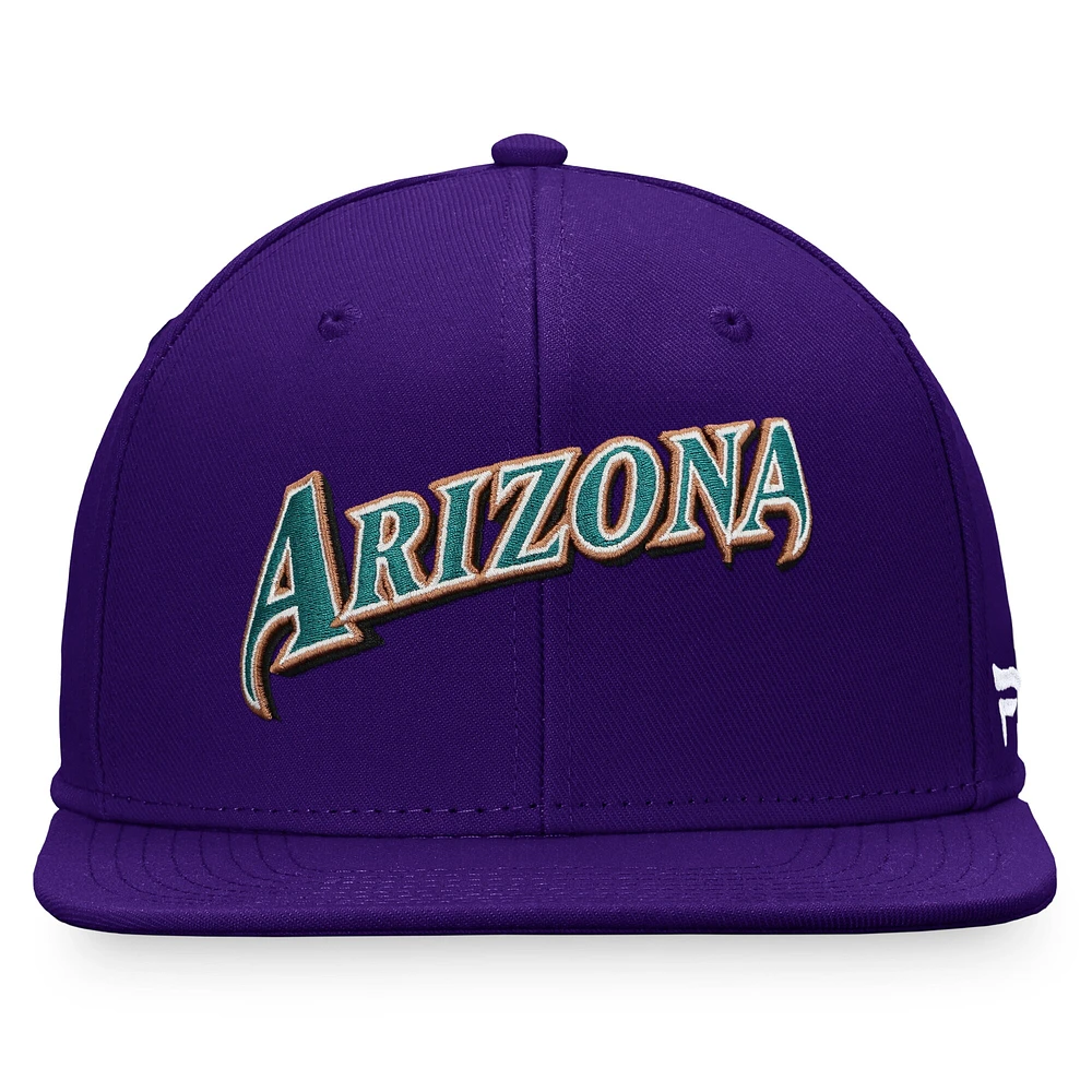 Casquette ajustée violette pour homme de la collection Cooperstown des Diamondbacks l'Arizona