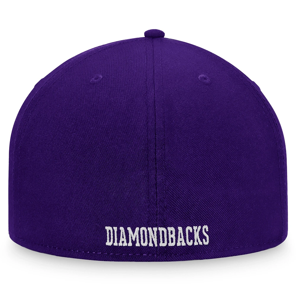 Casquette ajustée violette pour homme de la collection Cooperstown des Diamondbacks l'Arizona