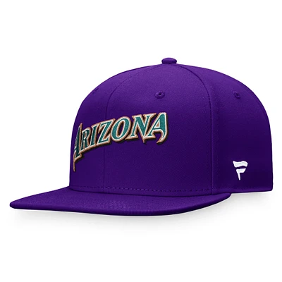 Casquette ajustée violette pour homme de la collection Cooperstown des Diamondbacks l'Arizona