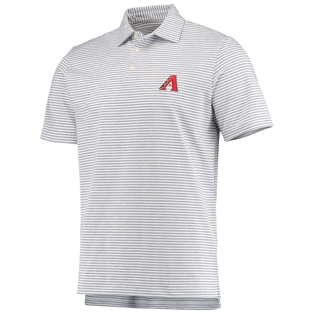 Men's Vineyard Vines Gray Arizona Diamondbacks Heathered Winstead Sankaty Polo