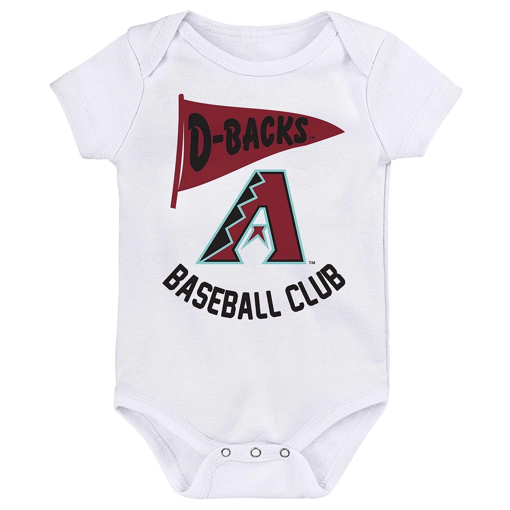 Ensemble de 3 bodies fanion pour nouveau-né et bébé des Arizona Diamondbacks