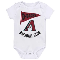 Newborn & Infant Arizona Diamondbacks 3-Pack Fan Pennant Bodysuit Set