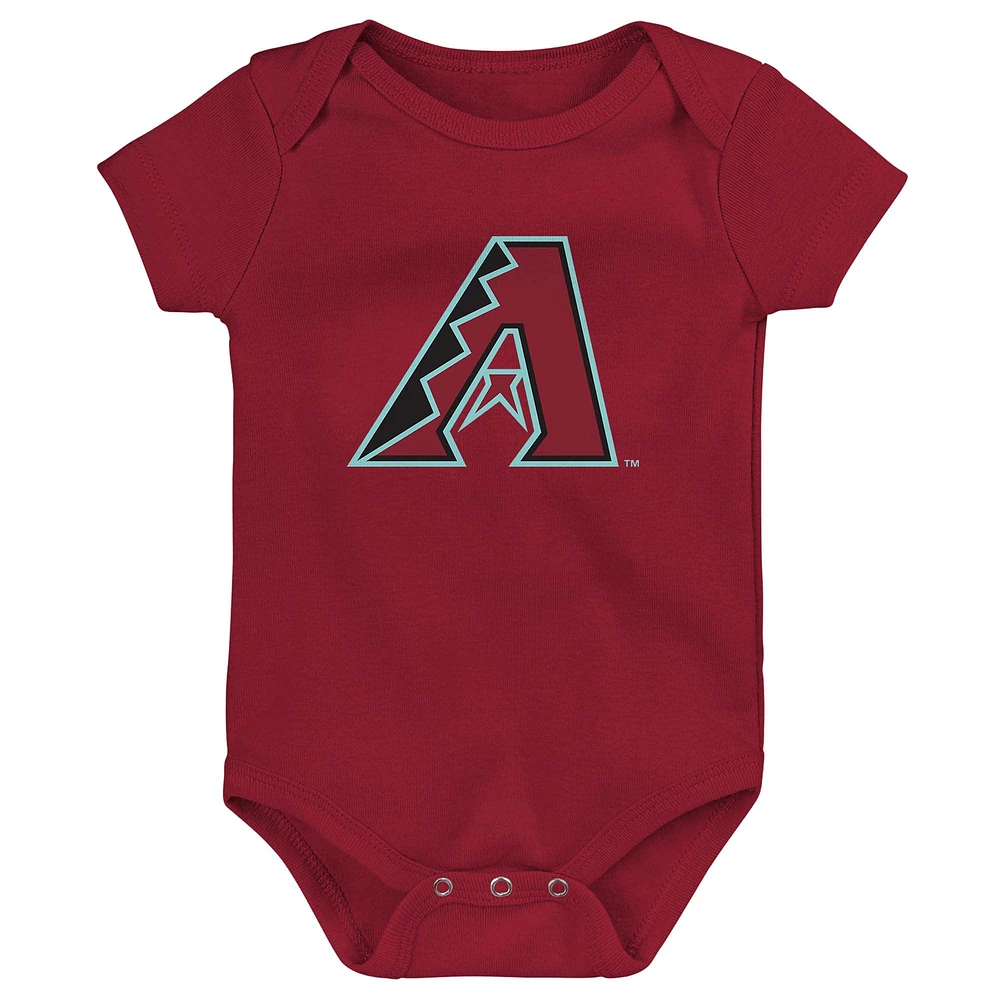 Newborn & Infant Arizona Diamondbacks 3-Pack Fan Pennant Bodysuit Set