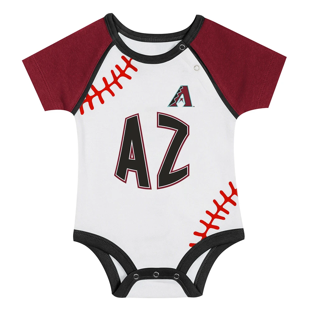 Newborn & Infant Arizona Diamondbacks Tied Up Bodysuit, Bib Bootie Set