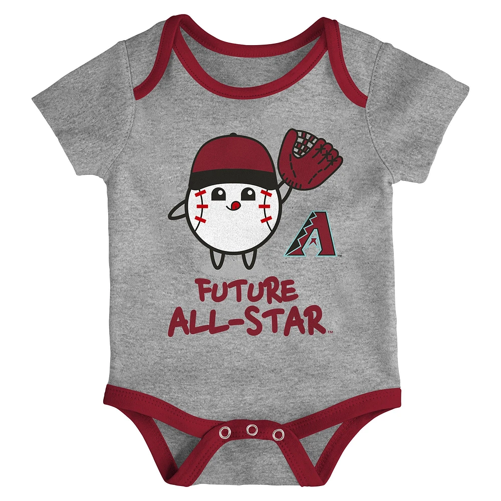 Newborn  Arizona Diamondbacks Triple Hit Two-Pack Bodysuit Set