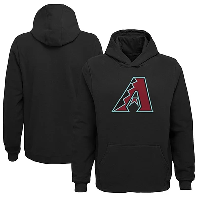 Sweat à capuche noir avec logo principal des Diamondbacks de l'Arizona pour enfants d'âge préscolaire