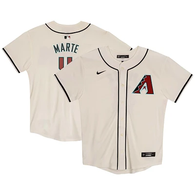 Maillot de match à domicile des Diamondbacks l'Arizona blanc Nike Ketel Marte pour enfant d'âge préscolaire