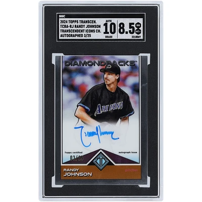 Randy Johnson Arizona Diamondbacks Autographed 2024 Topps Transcendent Transcendent Icon Chrome Autograph #TCBA-RJ #3/25 SGC Authenticated 8.5/10 Card