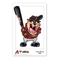 Diable de Tasmanie Arizona Diamondbacks 11"x 17" Looney Tunes affiche imprimée