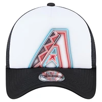 Toddler New Era  White/Black Arizona Diamondbacks Painted A-Frame 9FORTY Trucker Adjustable Hat