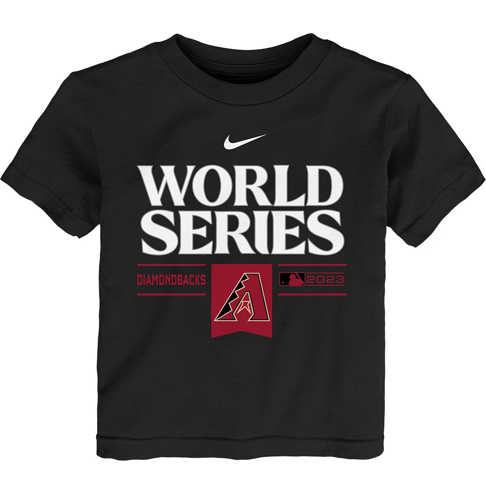 T-shirt Nike noir Arizona Diamondbacks 2023 World Series pour tout-petit