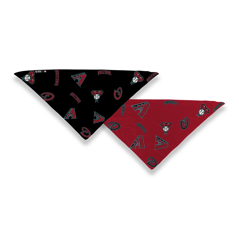 Ensemble de 2 bandanas triangulaires rafraîchissants unisexes des Diamondbacks de l'Arizona