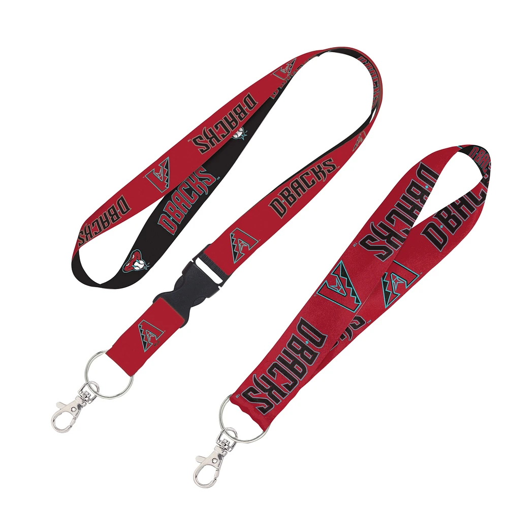 WinCraft Arizona Diamondbacks 2-Pack Lanyard with Detachable Buckle & Key Strap Set