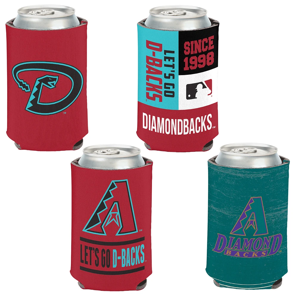 WinCraft Arizona Diamondbacks, paquet de 4, 12 oz. Ensemble refroidisseur de canettes