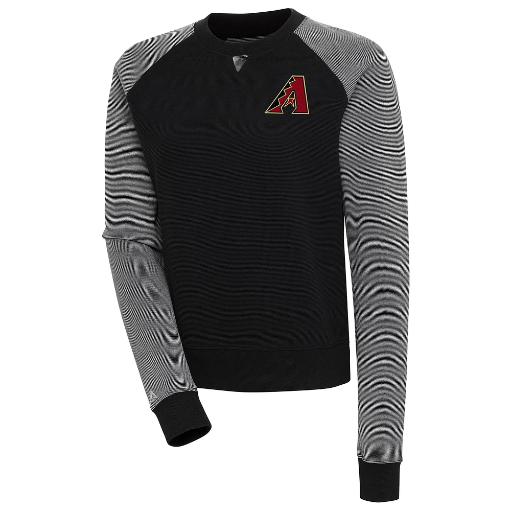 Sweat-shirt à enfiler tri-blend noir/blanc Arizona Diamondbacks Flier Bunker pour femme