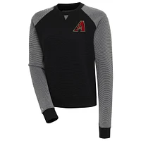 Sweat-shirt à enfiler tri-blend noir/blanc Arizona Diamondbacks Flier Bunker pour femme