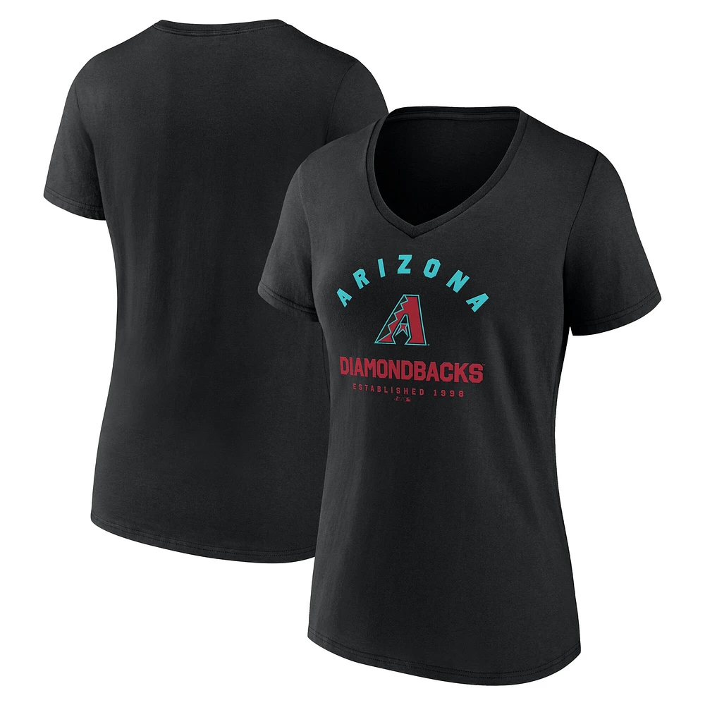 Women's Black Arizona Diamondbacks Unrivaled V-Neck T-Shirt