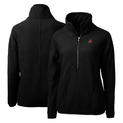 Arizona Diamondbacks Cutter & Buck Women's Cascade Eco Sherpa Fleece Quarter-Zip Pullover Jacket - Black