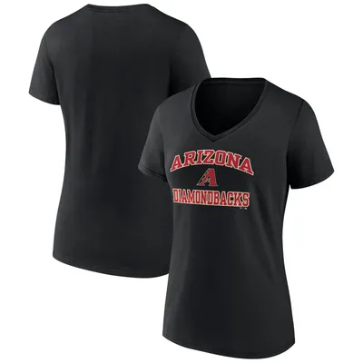 Arizona Diamondbacks Fanatics Branded Women's Heart and Soul V-Neck T-Shirt - Black