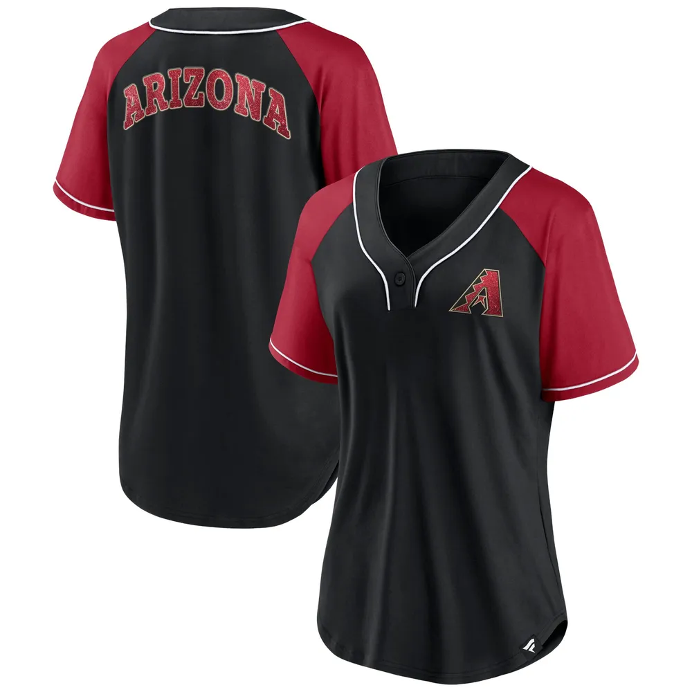 Lids Arizona Diamondbacks Fanatics Branded Women's Ultimate Style Raglan  V-Neck T-Shirt - Black