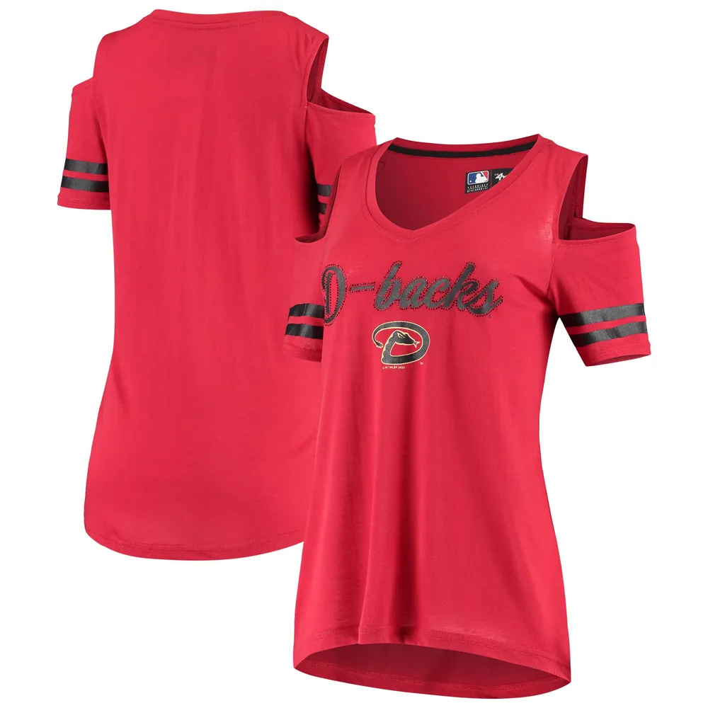 Lids Arizona Diamondbacks G-III 4Her by Carl Banks Women's Extra Inning  Cold Shoulder T-Shirt - Red