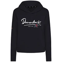 Sweat à capuche court noir Levelwear des Diamondbacks de l'Arizona, Accolade Sweet Express, pour femme