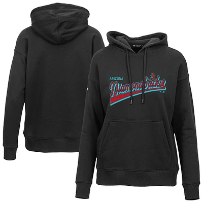 Women's Levelwear  Black Arizona Diamondbacks Adorn Retro Team 2.0 Pullover Hoodie