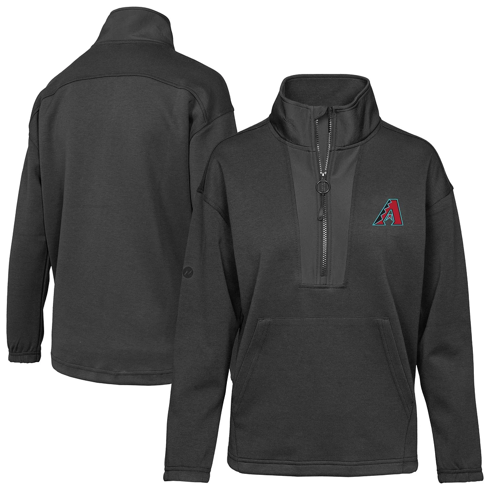 Women's Levelwear Black Arizona Diamondbacks Await Insignia 2.0 Half-Zip Pullover Jacket