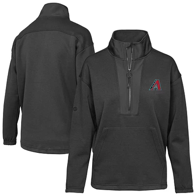 Women's Levelwear Black Arizona Diamondbacks Await Insignia 2.0 Half-Zip Pullover Jacket
