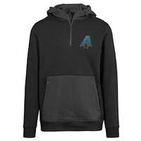 Sweat à capuche zippé quart de tour avec logo Chicane Core la collection Cooperstown des Diamondbacks l'Arizona pour femme Levelwear, noir