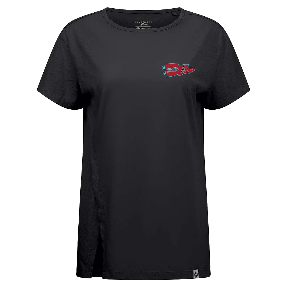 Women's Levelwear Black Arizona Diamondbacks Influx Rafters T-Shirt