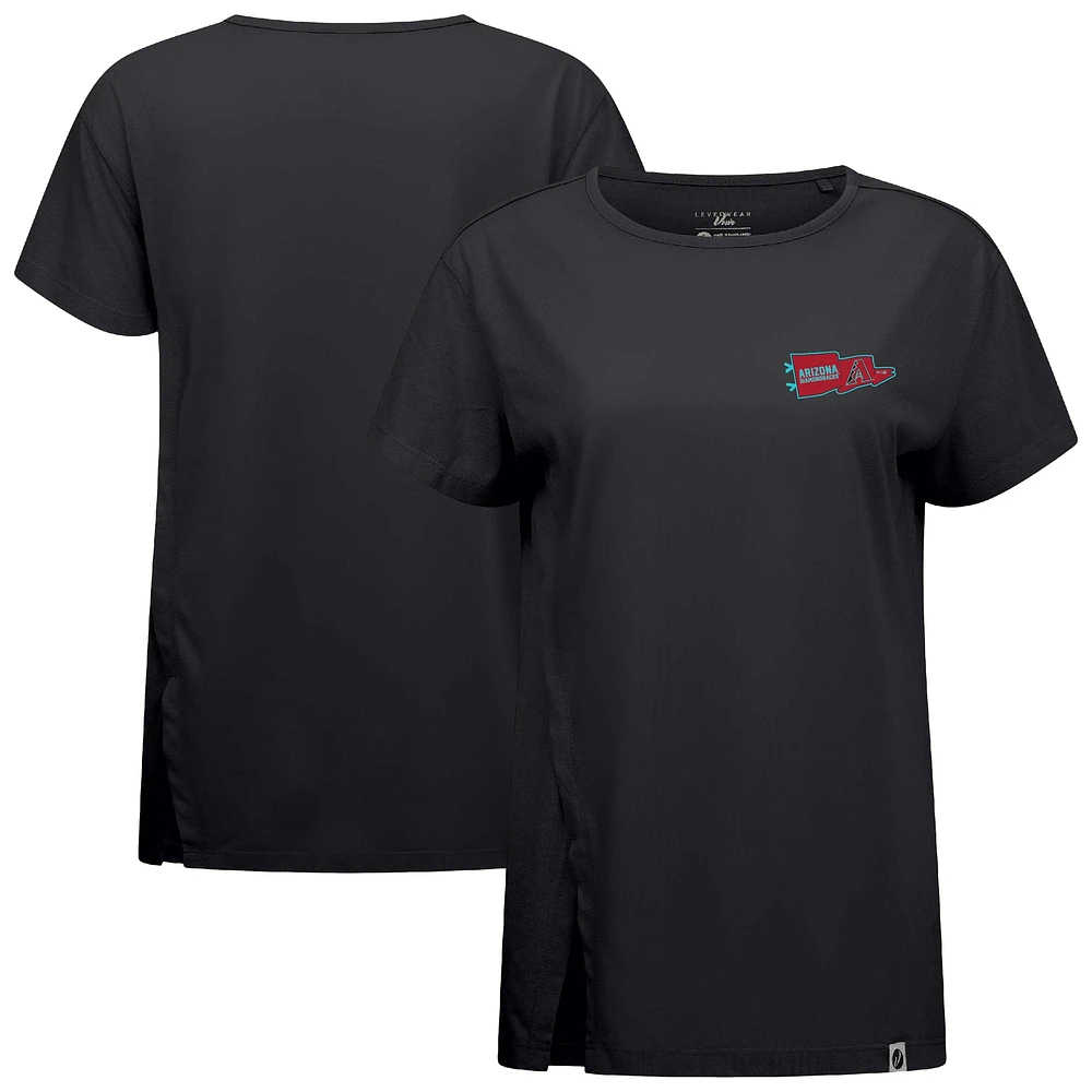 Women's Levelwear Black Arizona Diamondbacks Influx Rafters T-Shirt