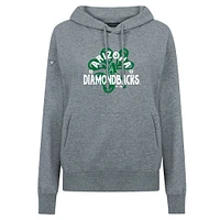 Women's Levelwear  Gray Arizona Diamondbacks St. Patrick's Day Adorn Shamrock Pullover Hoodie